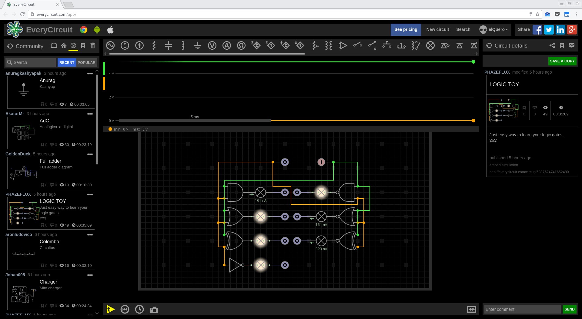 Скриншот 5 программы Everycircuit