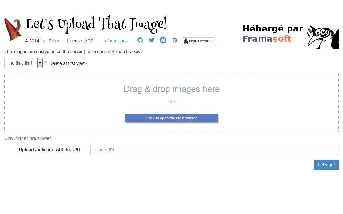 Скриншот 3 программы Lutim