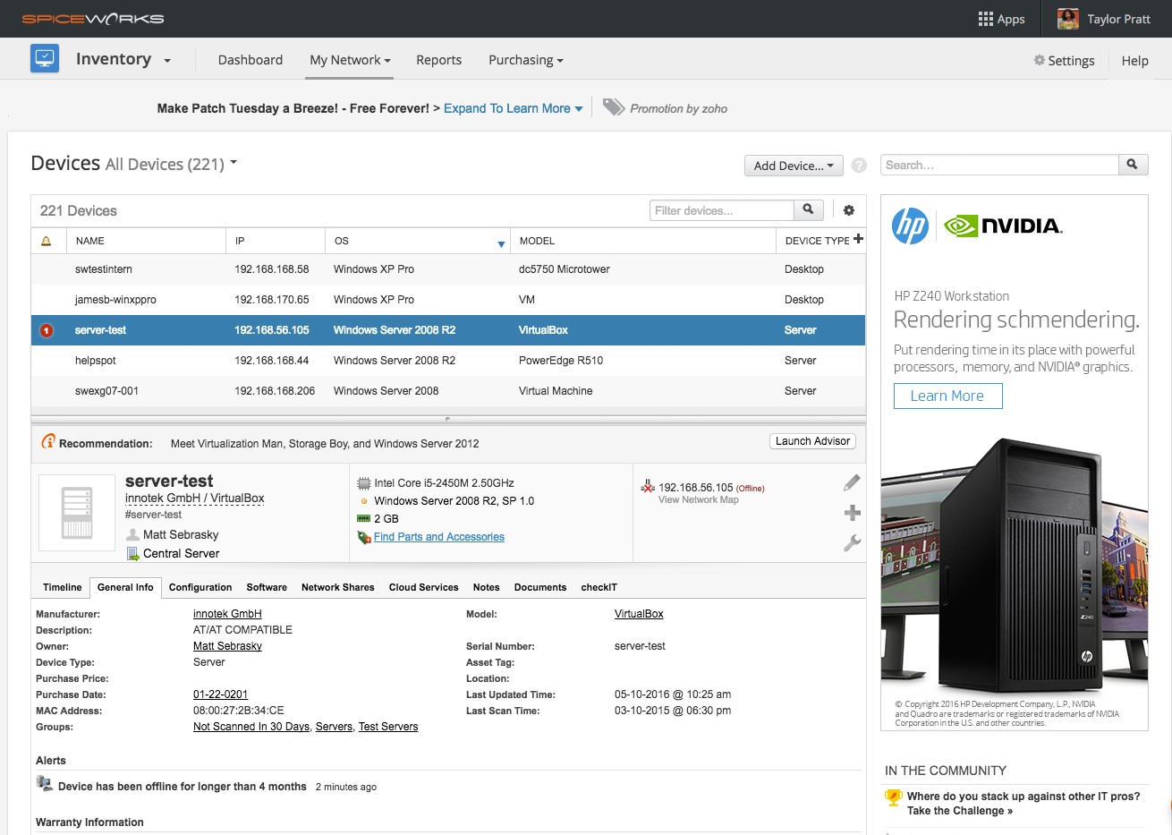 Скриншот 3 программы Spiceworks Help Desk