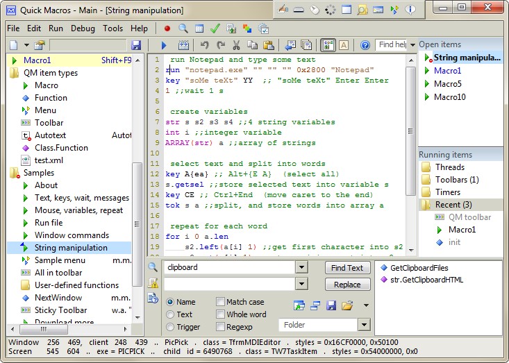 Скриншот 5 программы Quick Macros