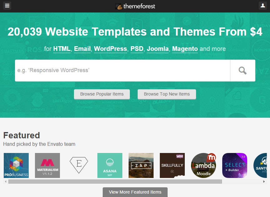 Скриншот 1 программы ThemeForest