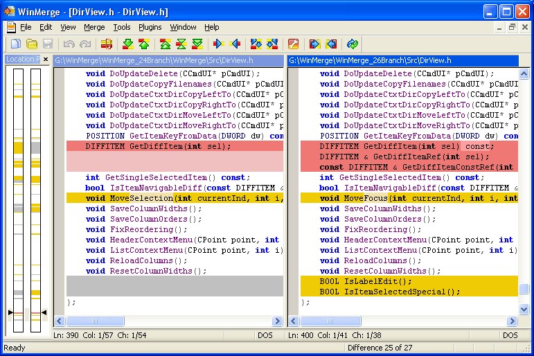 Скриншот 1 программы WinMerge