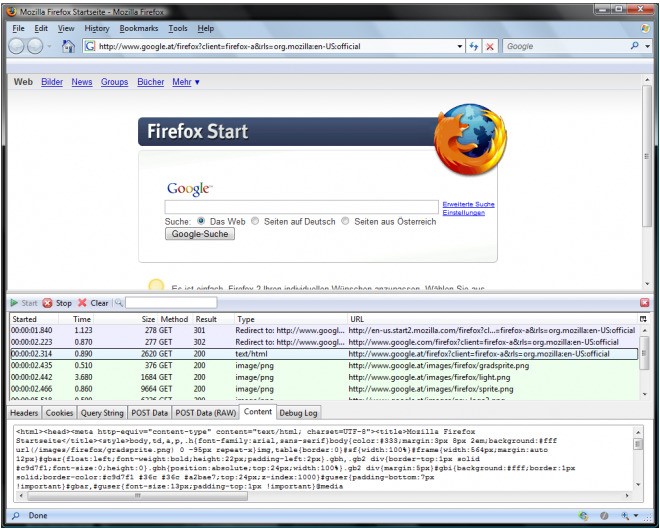 Скриншот 2 программы HttpFox