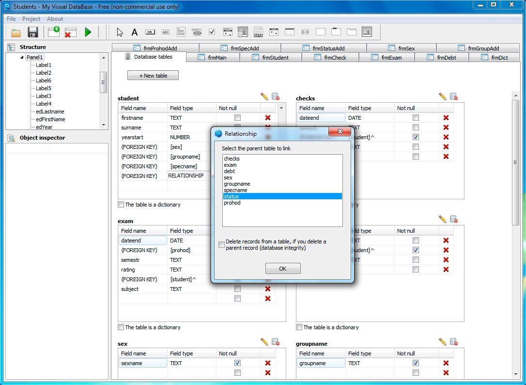 Скриншот 3 программы My Visual Database