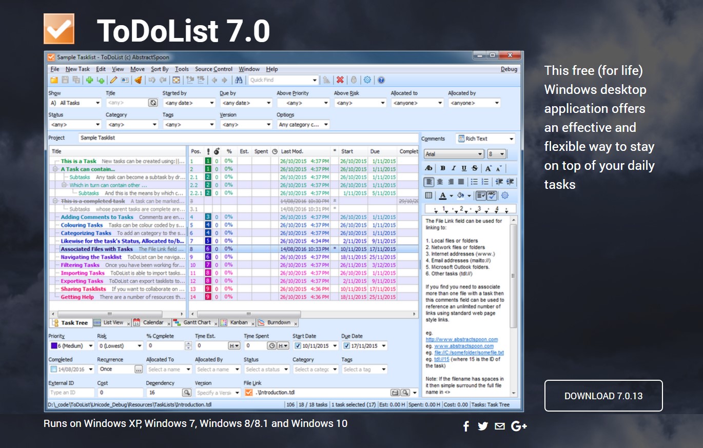 Скриншот 2 программы ToDoList