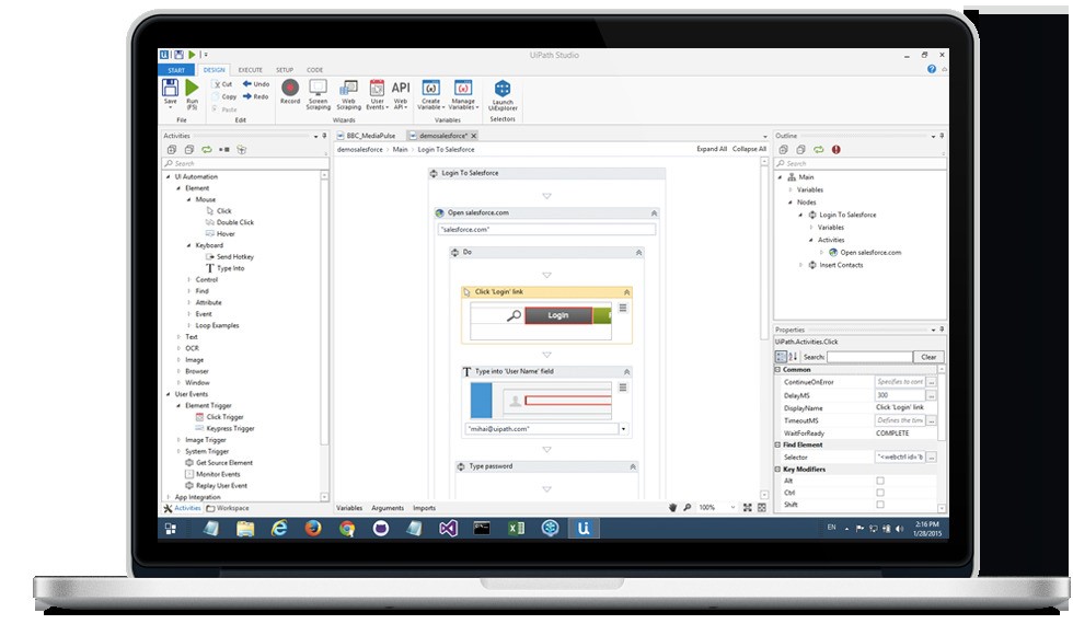 Скриншот 1 программы UiPath