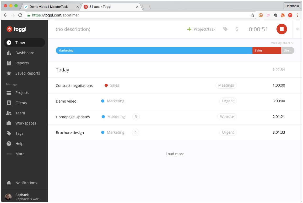 Скриншот 3 программы Toggl