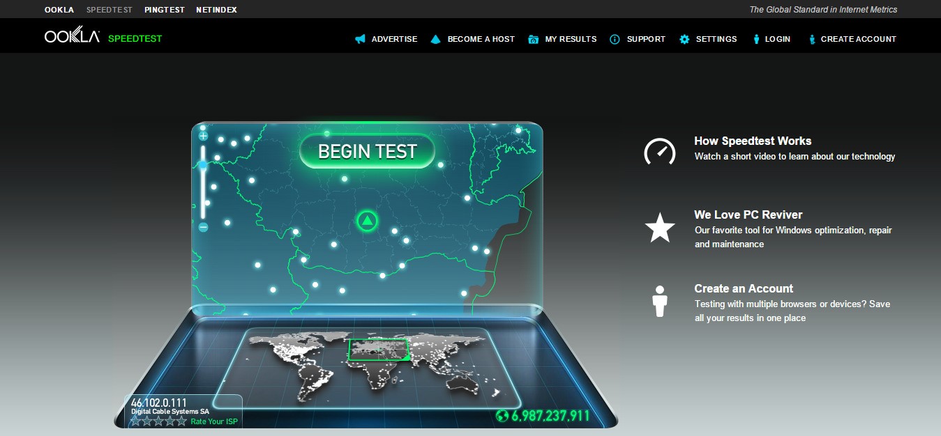 Скриншот 4 программы Speedtest.net
