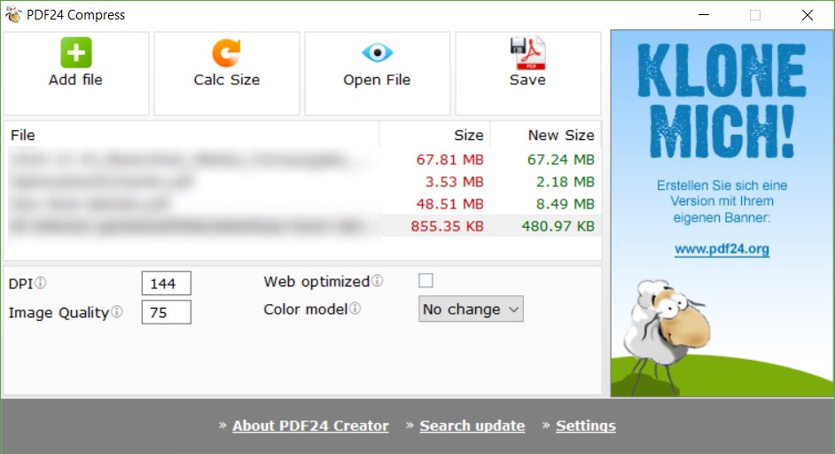 Скриншот 3 программы PDF24 PDF Creator