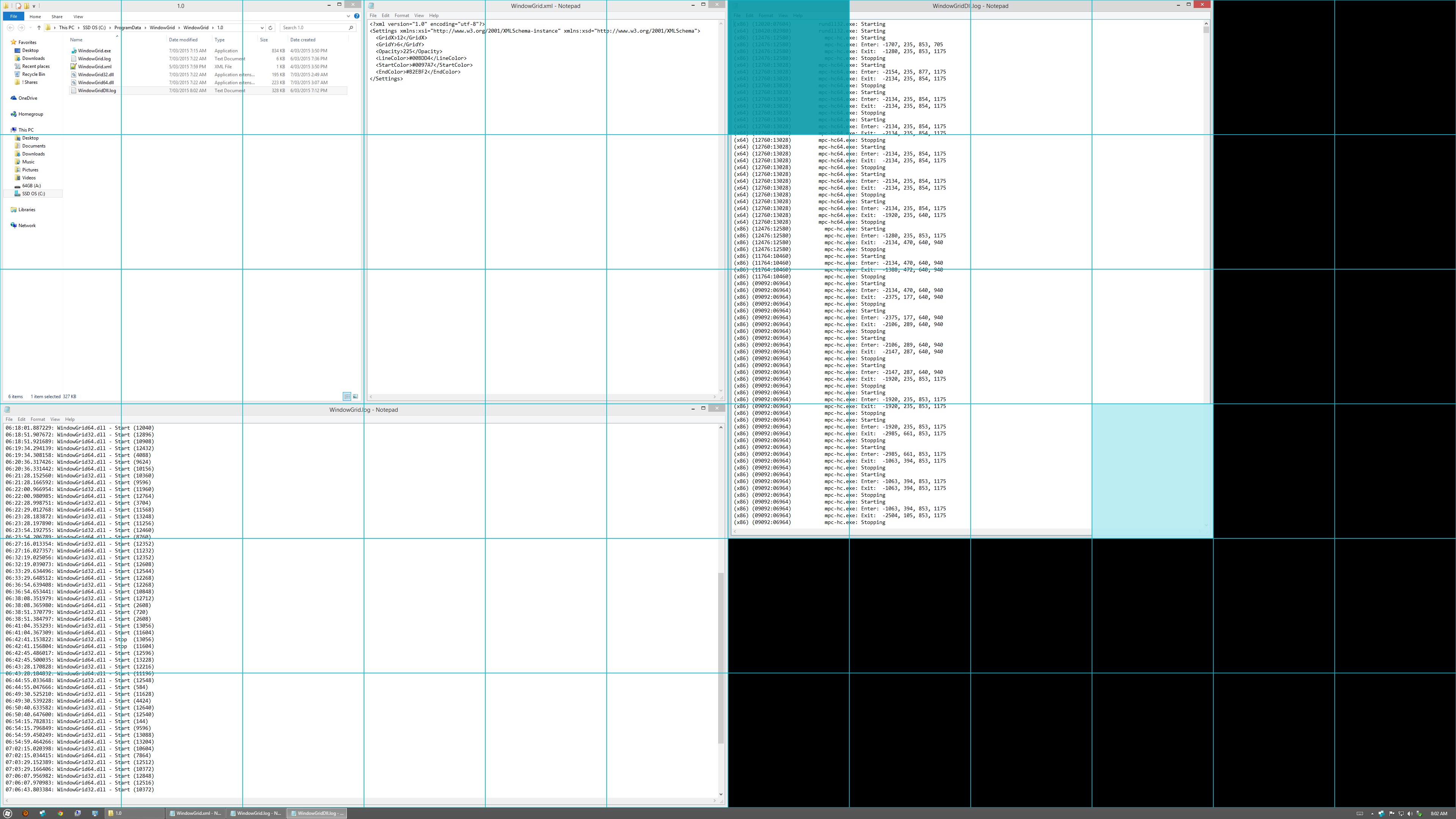 Скриншот 2 программы WindowGrid