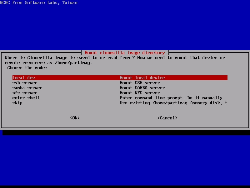 Скриншот 6 программы Clonezilla