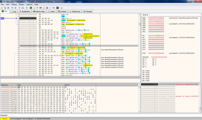 Скриншот 3 программы x64_dbg