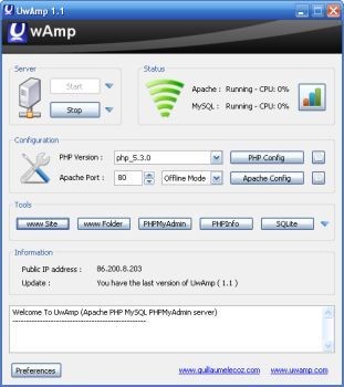 Скриншот 5 программы UwAmp