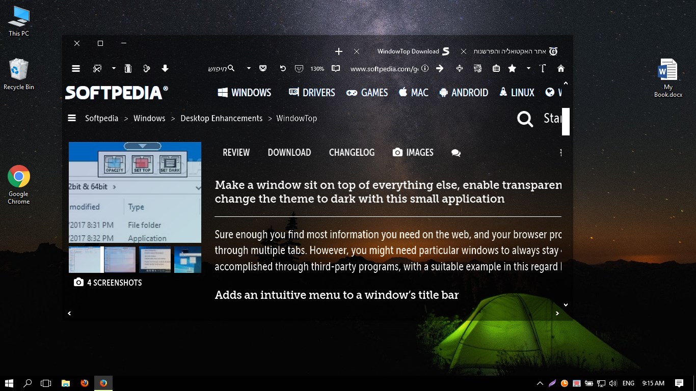Скриншот 6 программы WindowTop