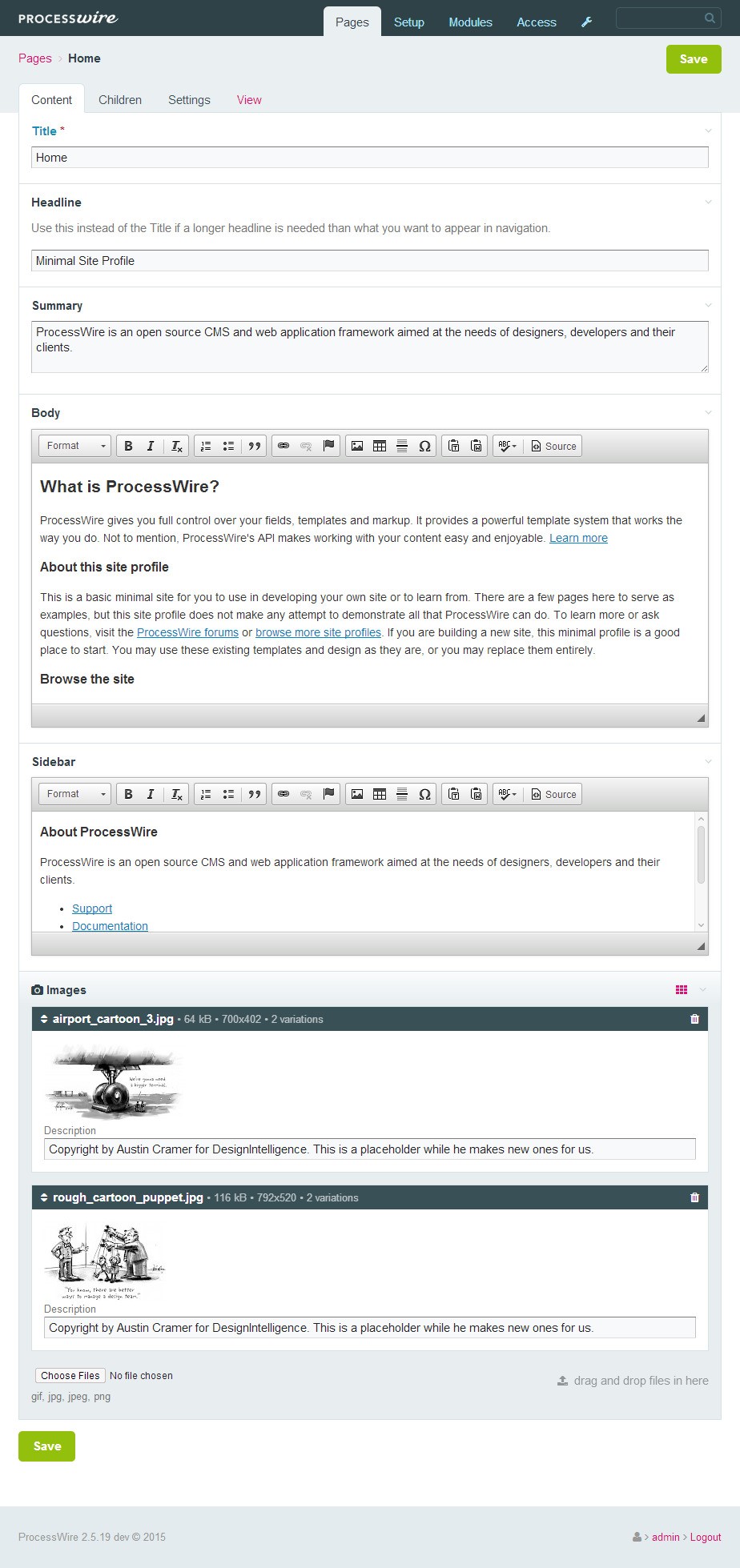 Скриншот 6 программы ProcessWire