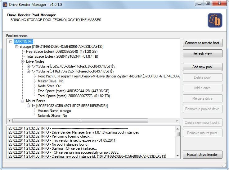 Скриншот 2 программы Drive Bender