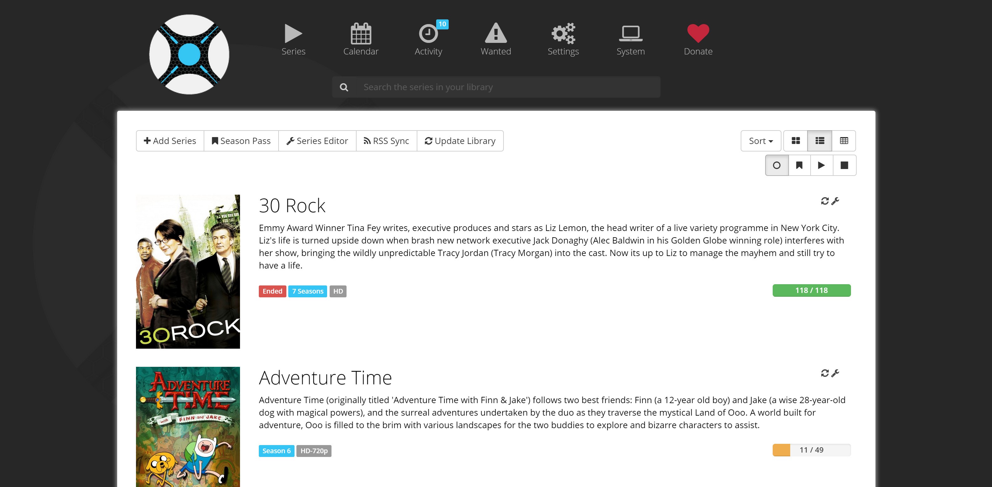 Скриншот 4 программы Sonarr