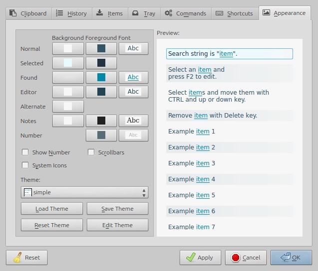 Скриншот 6 программы CopyQ