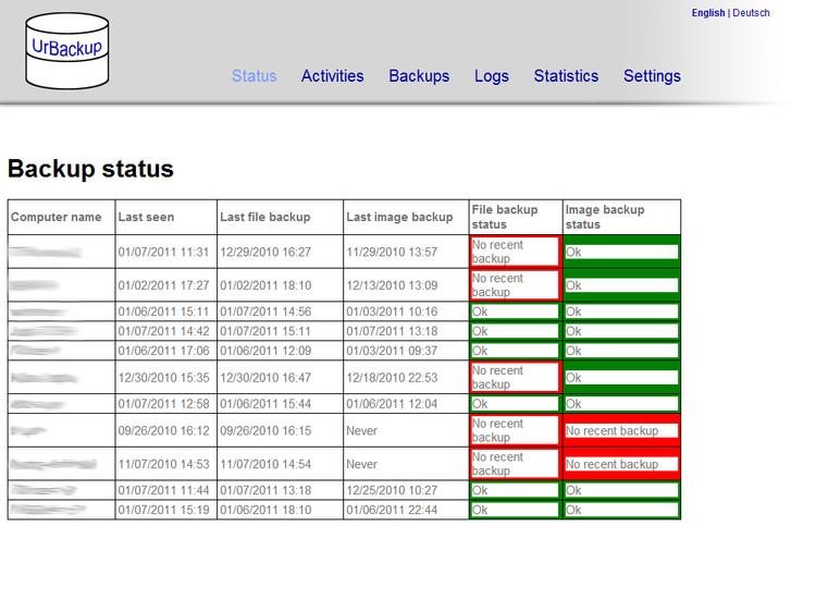 Скриншот 3 программы UrBackup