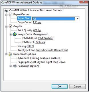 Скриншот 2 программы CutePDF Writer