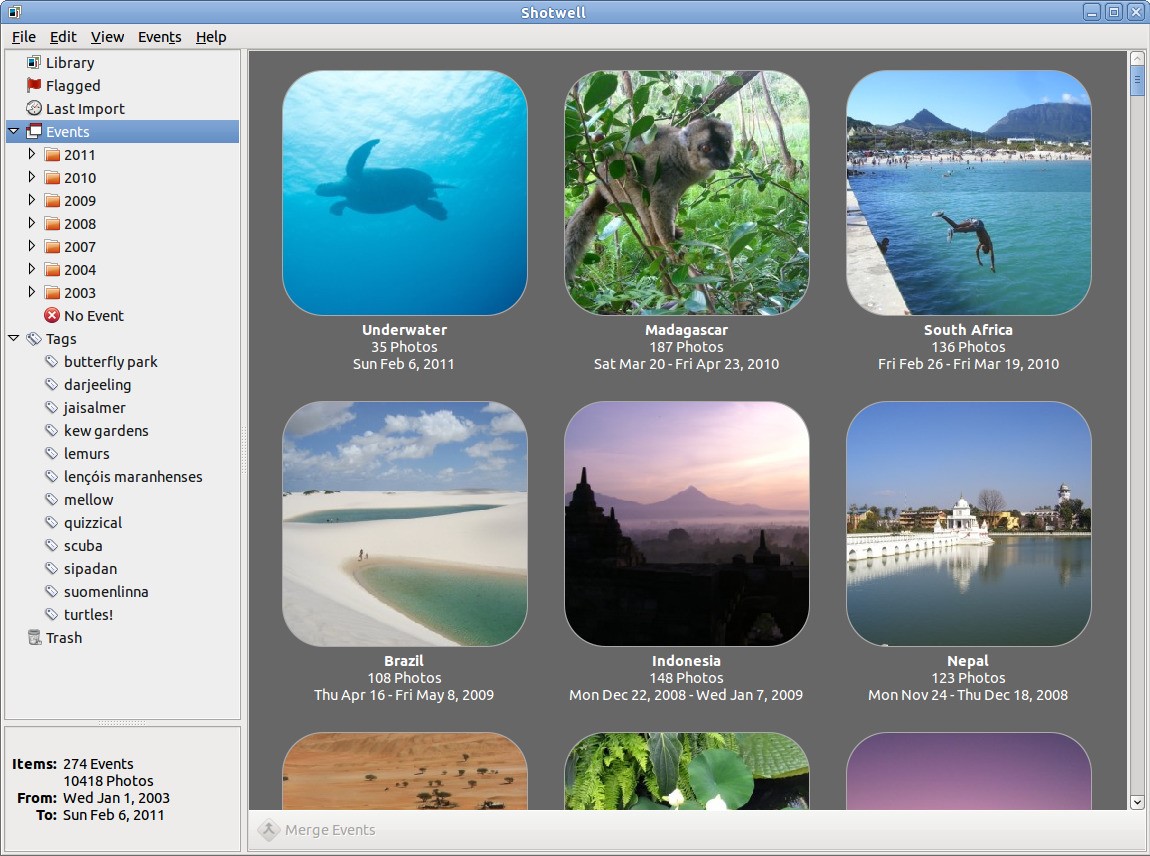 Скриншот 3 программы Shotwell
