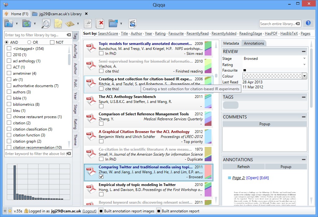 Скриншот 5 программы Qiqqa