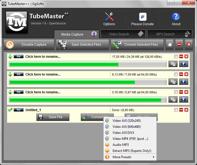 Скриншот 3 программы TubeMaster++