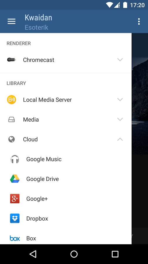 Скриншот 2 программы BubbleUPnP for DLNA/Chromecast