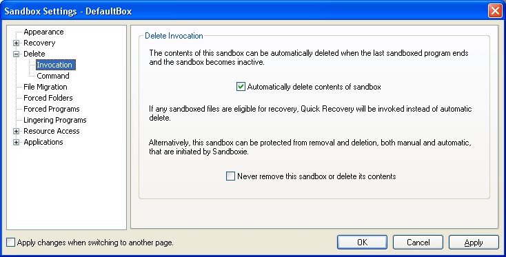 Скриншот 6 программы Sandboxie