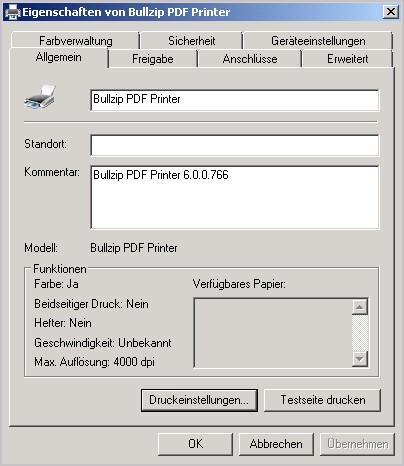 Скриншот 3 программы Bullzip PDF Printer