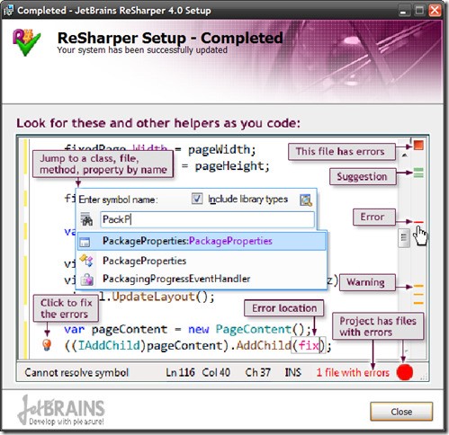 Скриншот 2 программы JetBrains ReSharper