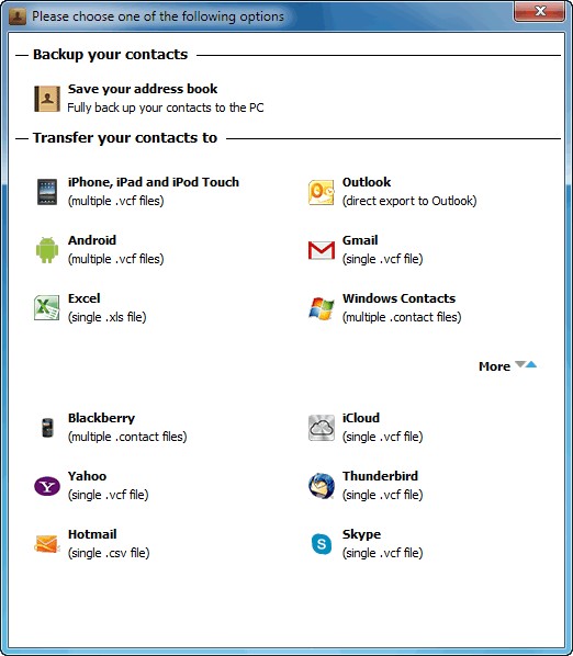 Скриншот 5 программы CopyTrans Contacts
