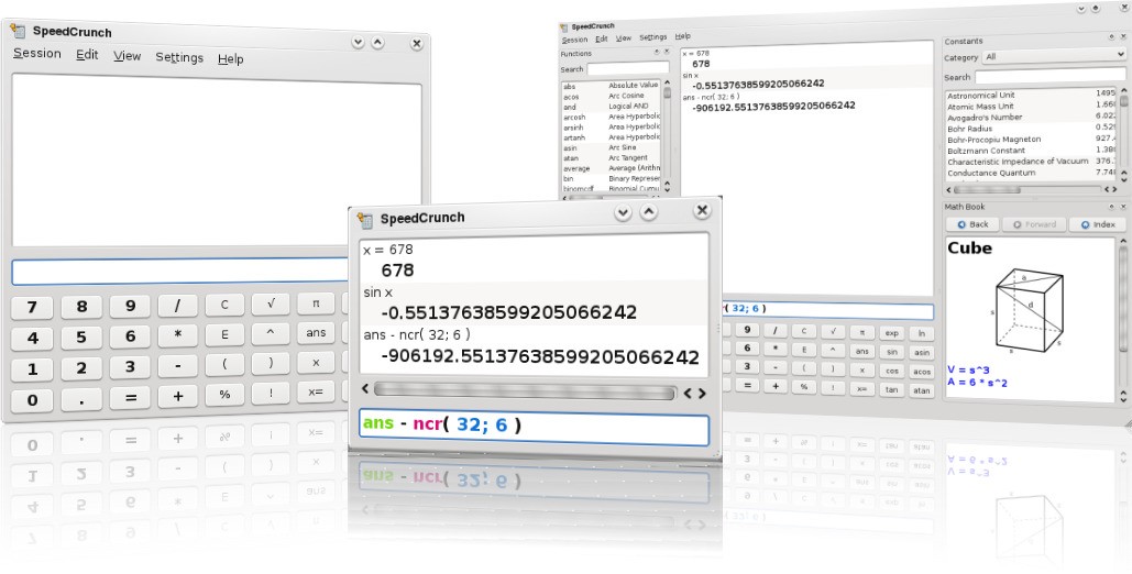 Скриншот 3 программы SpeedCrunch